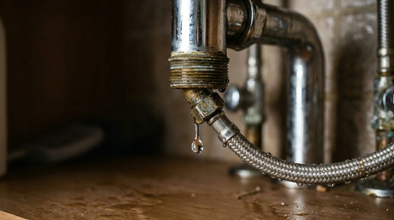 Réparation fuite d'eau sous évier